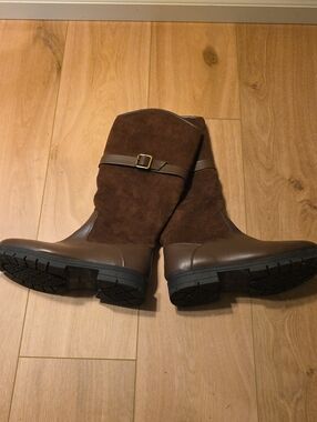 Dream Pairs Brown Suede & Leather Kids Mid-Calf Boots